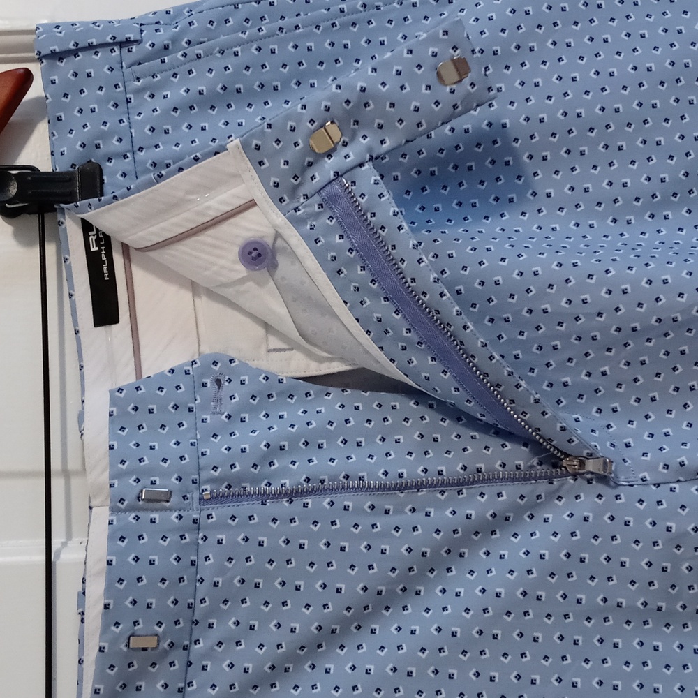 💙RLX Ralph Lauren💙 - Spyglass Blue/White Geometric Print Stretch Short - Picture 6 of 16